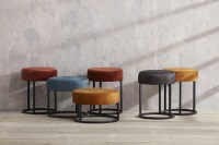 Escabel poef velvet adore stof darkgrey 0050 mysons nijwie
